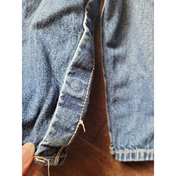 Vintg Oshkosh B’Gosh Toddler Denim overalls Vestback 12 Mos Farm Prarie Casual - Picture 7 of 9